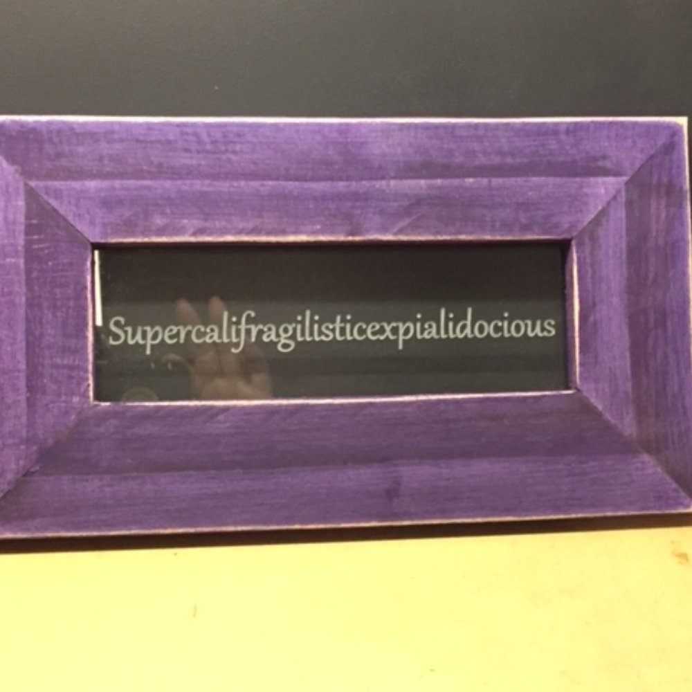 Mary Poppins Inspired Etched Glass & Wood Sign